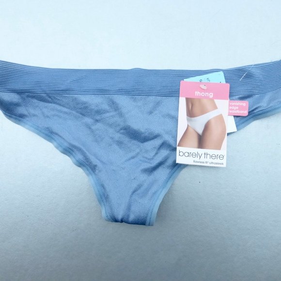 Barely There Thong Blue Panty Bikini Small Size 5